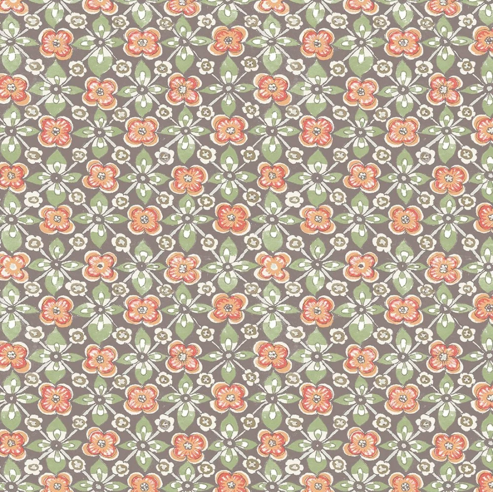 Wallpaper Free Spirit Coral Floral - boho